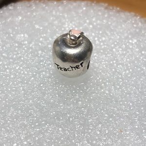 Teacher sterling charm bead